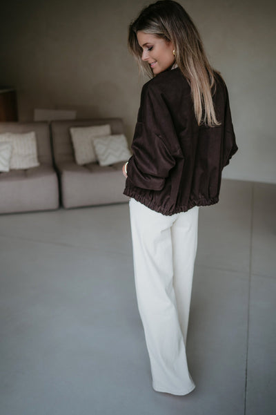 Fiorisce bomber jacket I Chocolate Brown - Wild Souls by JV® - Bomber Jackets