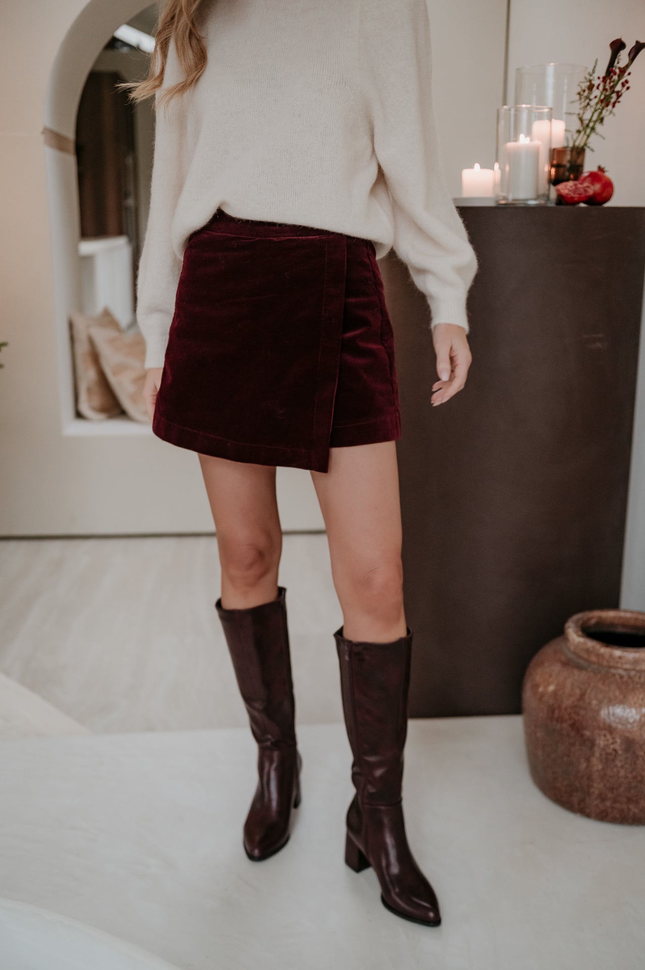 Folgore skort I Bordeaux - Wild Souls by JV® - Skorts