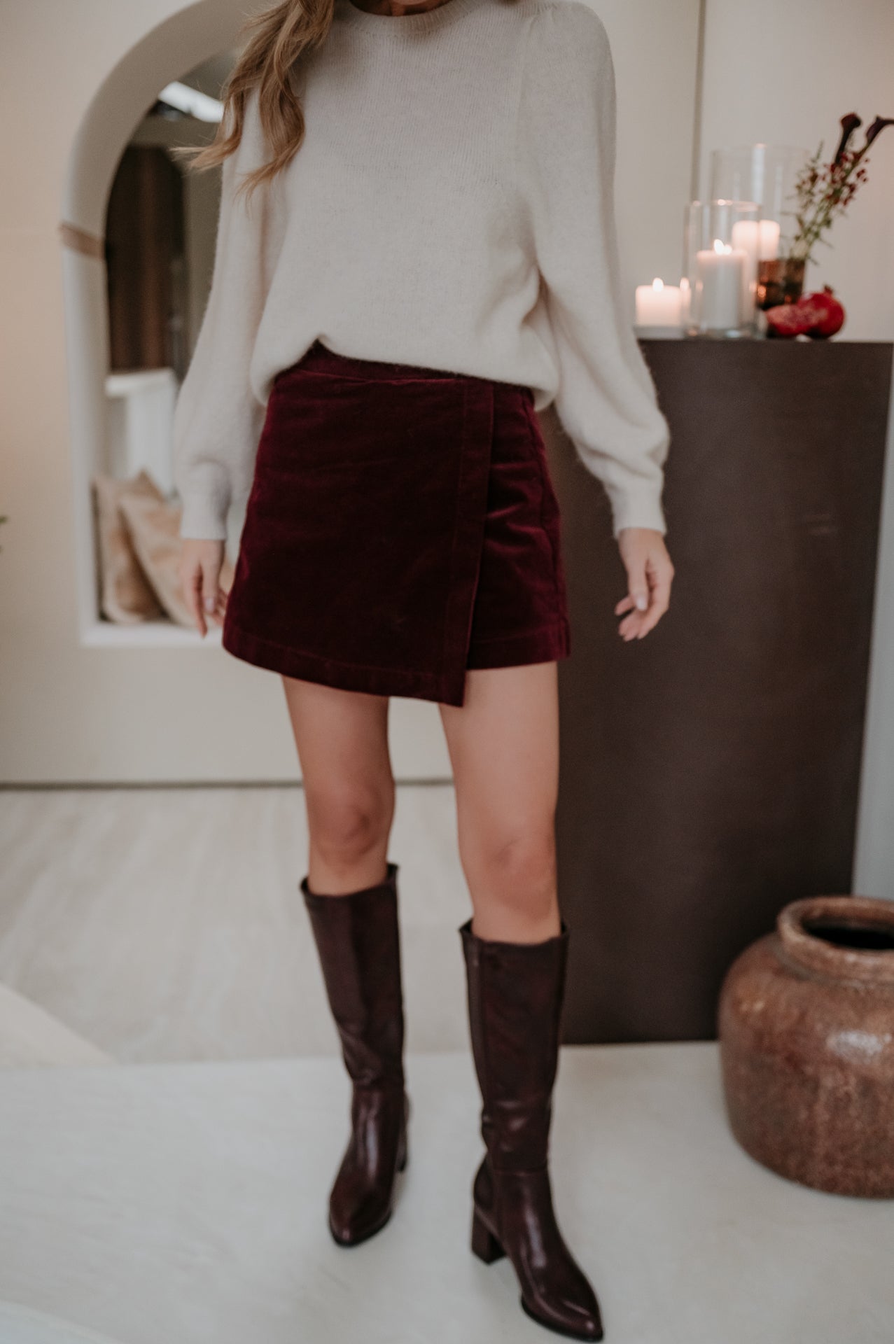 Folgore skort I Bordeaux - Wild Souls by JV® - Skorts