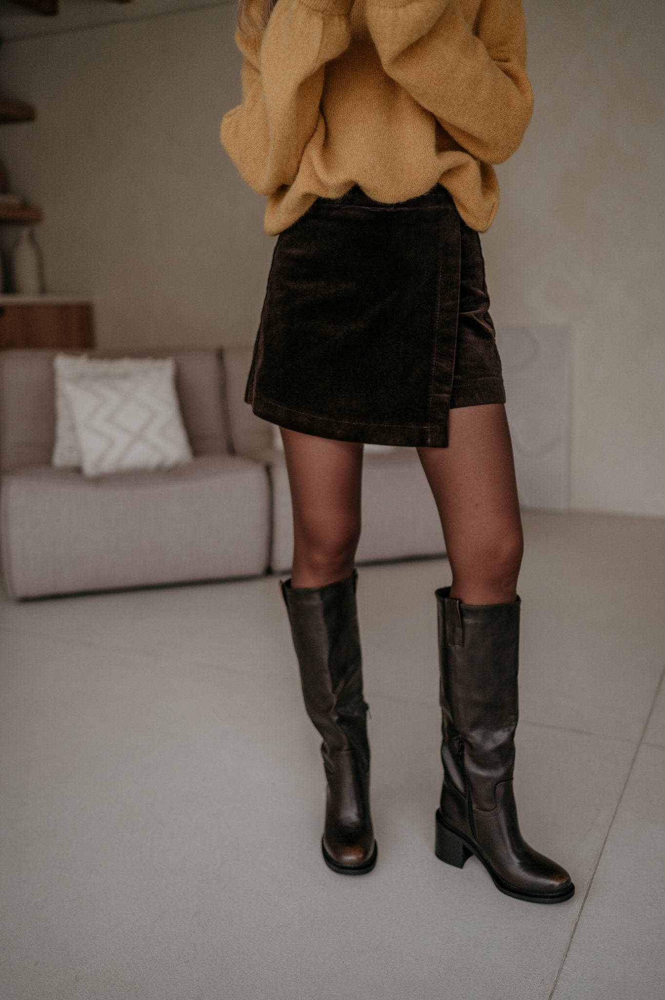 Folgore skort I Chocolate Brown - Wild Souls by JV® - Skorts