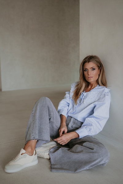 Frasi blouse I Striped Light Blue - Wild Souls by JV® - Blouses