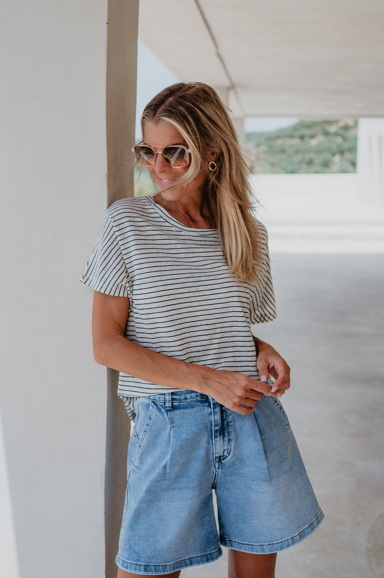 Gocce t-shirt I Striped Blue - Wild Souls by JV® - T-shirts