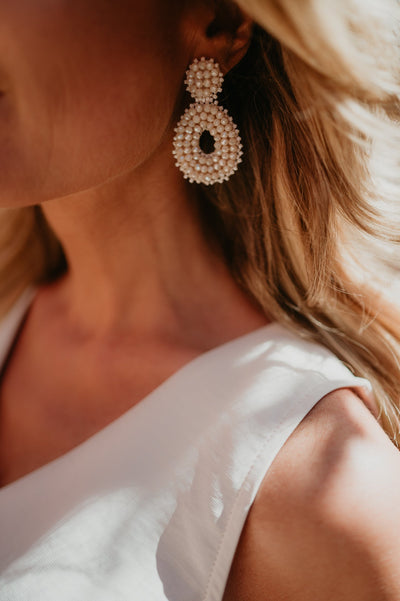 Gorgo earrings I Ecru - Wild Souls by JV® - Earrings