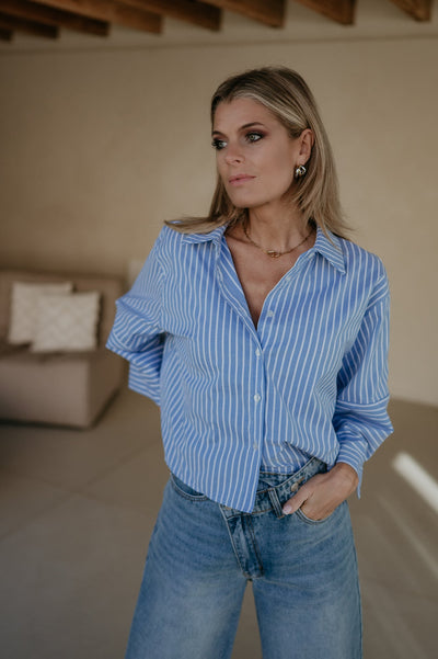 Grata shirt I Striped Blue - Wild Souls by JV® - Shirts
