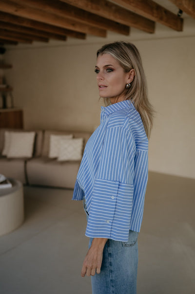 Grata shirt I Striped Blue - Wild Souls by JV® - Shirts