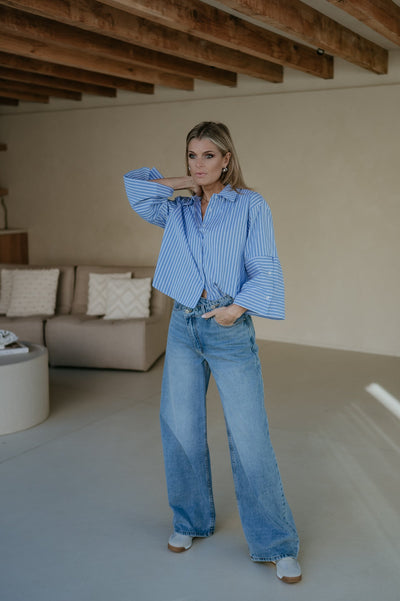 Grata shirt I Striped Blue - Wild Souls by JV® - Shirts