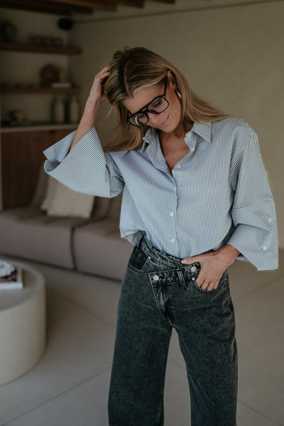 Grata shirt I Striped Grey - Wild Souls by JV® - Shirts