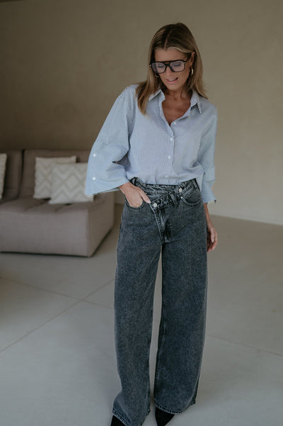 Grata shirt I Striped Grey - Wild Souls by JV® - Shirts