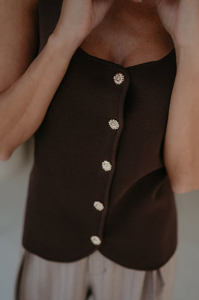 Grovigli top I Chocolate Brown - Wild Souls by JV® - Tops