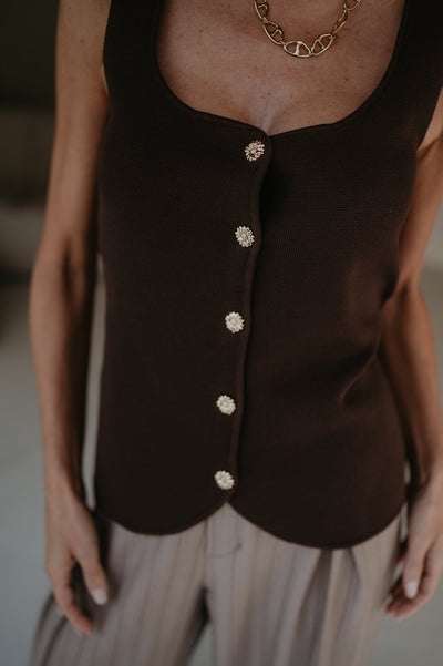 Grovigli top I Chocolate Brown - Wild Souls by JV® - Tops