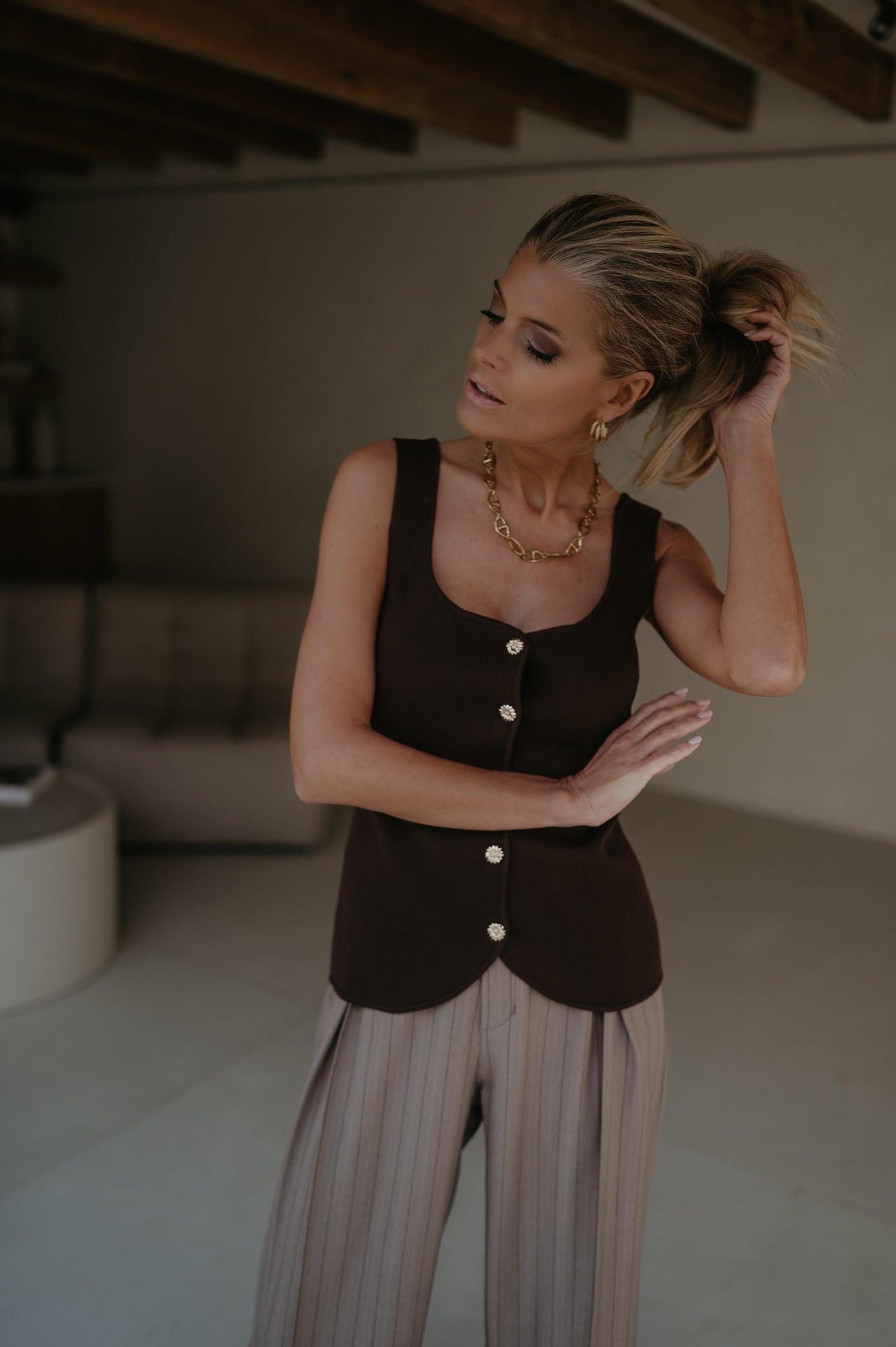 Grovigli top I Chocolate Brown - Wild Souls by JV® - Tops