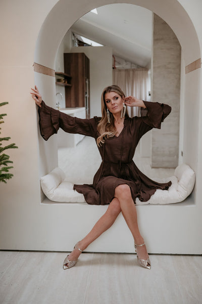 Guidine dress I Brown - Wild Souls by JV® - Dresses