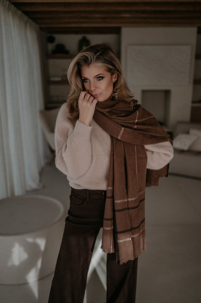 Impronta scarf I Brown - Wild Souls by JV® - Scarfs