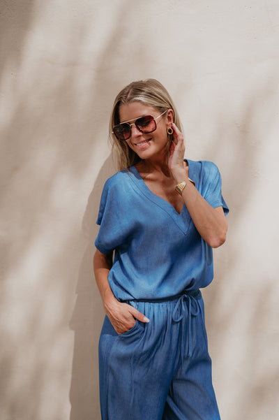 Inclina t-shirt I Blue - Wild Souls by JV® - T-shirts