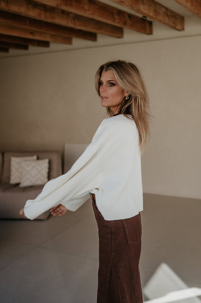 Lastrone sweater I Ecru - Wild Souls by JV® - Sweaters