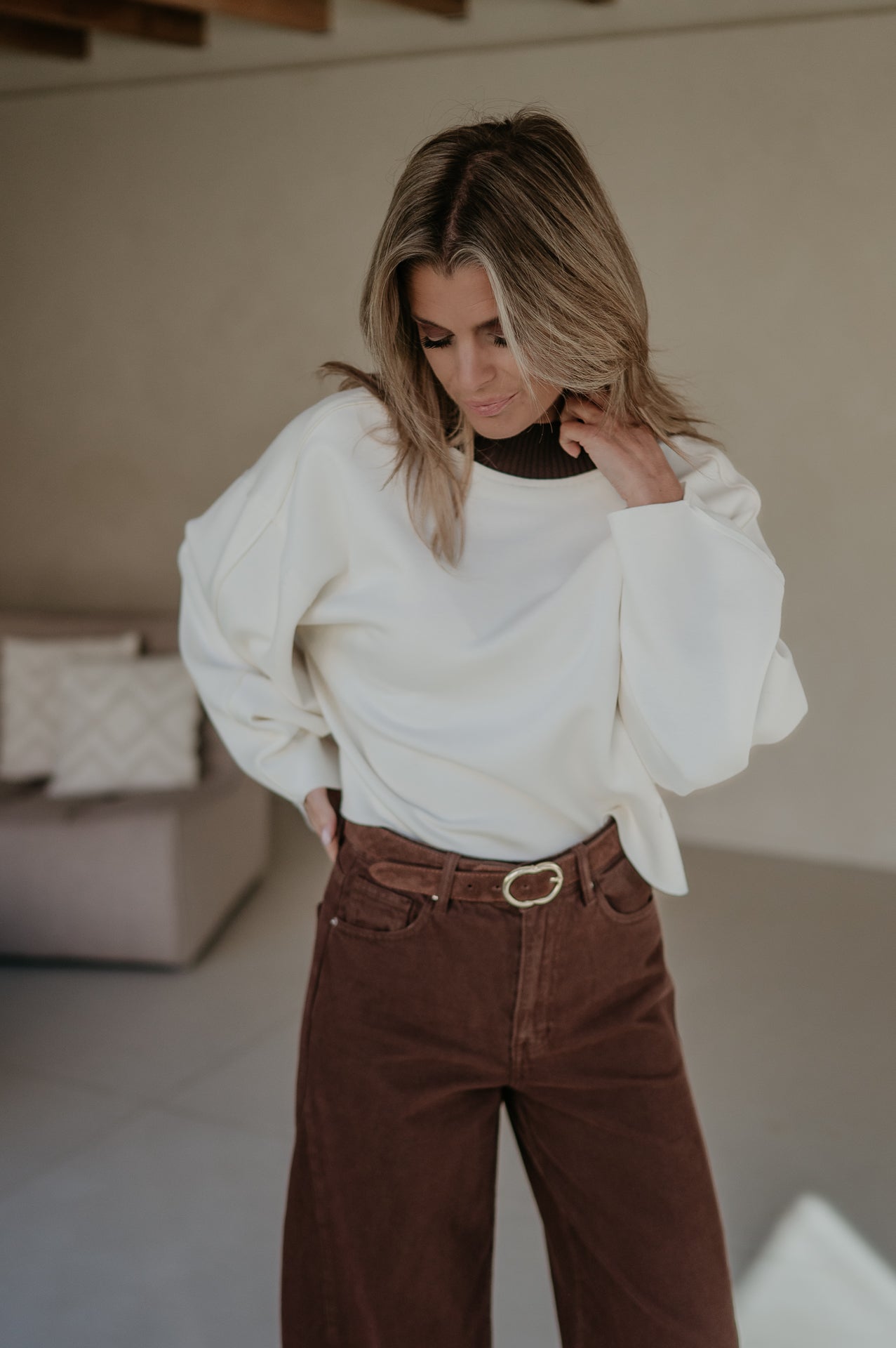 Lastrone sweater I Ecru - Wild Souls by JV® - Sweaters