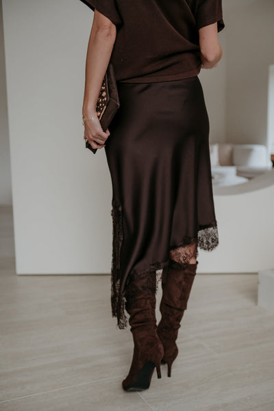 Ledreva skirt I Chocolate Brown - Wild Souls by JV® - Skirts