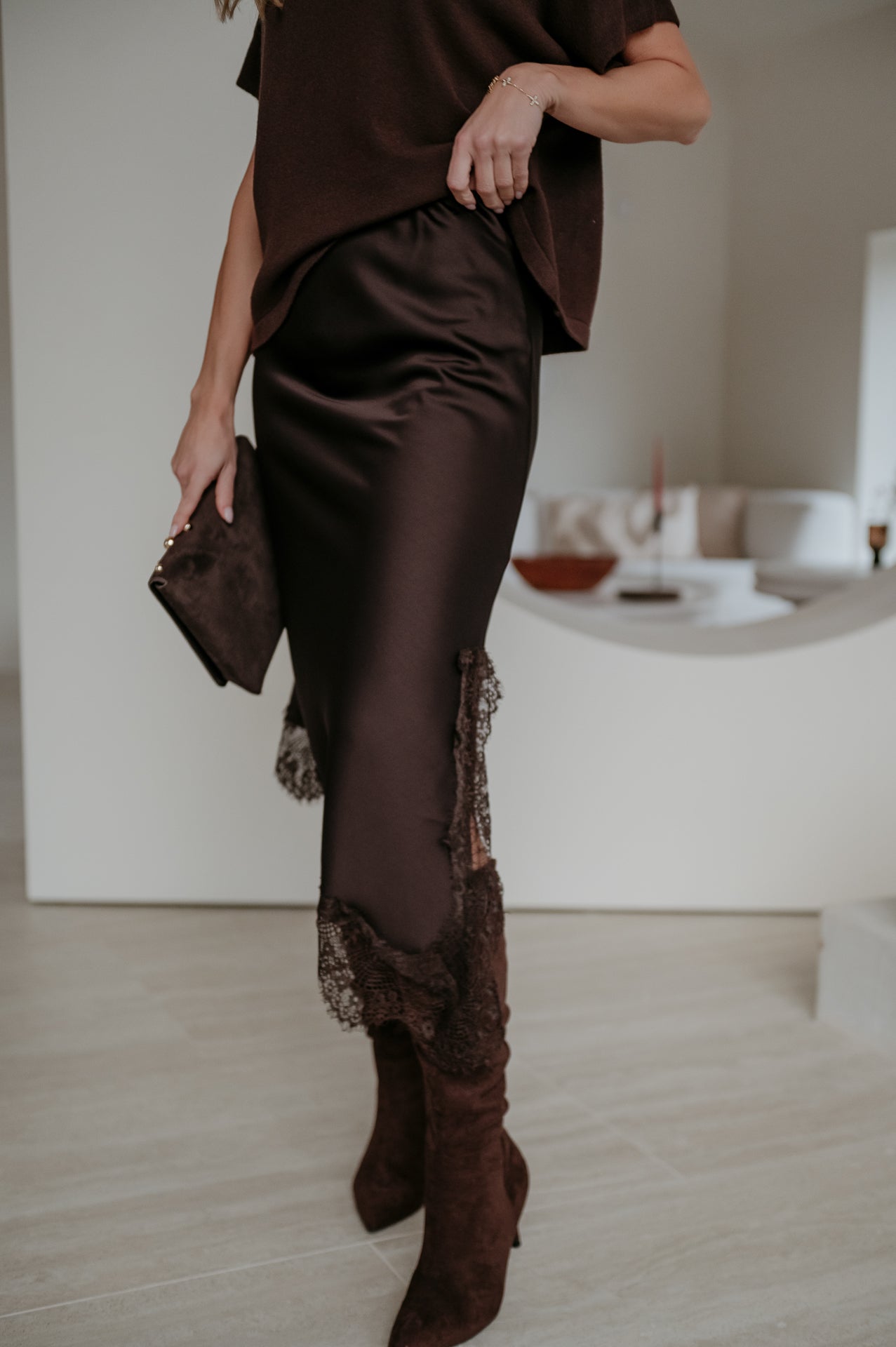 Ledreva skirt I Chocolate Brown - Wild Souls by JV® - Skirts