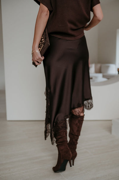 Ledreva skirt I Chocolate Brown - Wild Souls by JV® - Skirts