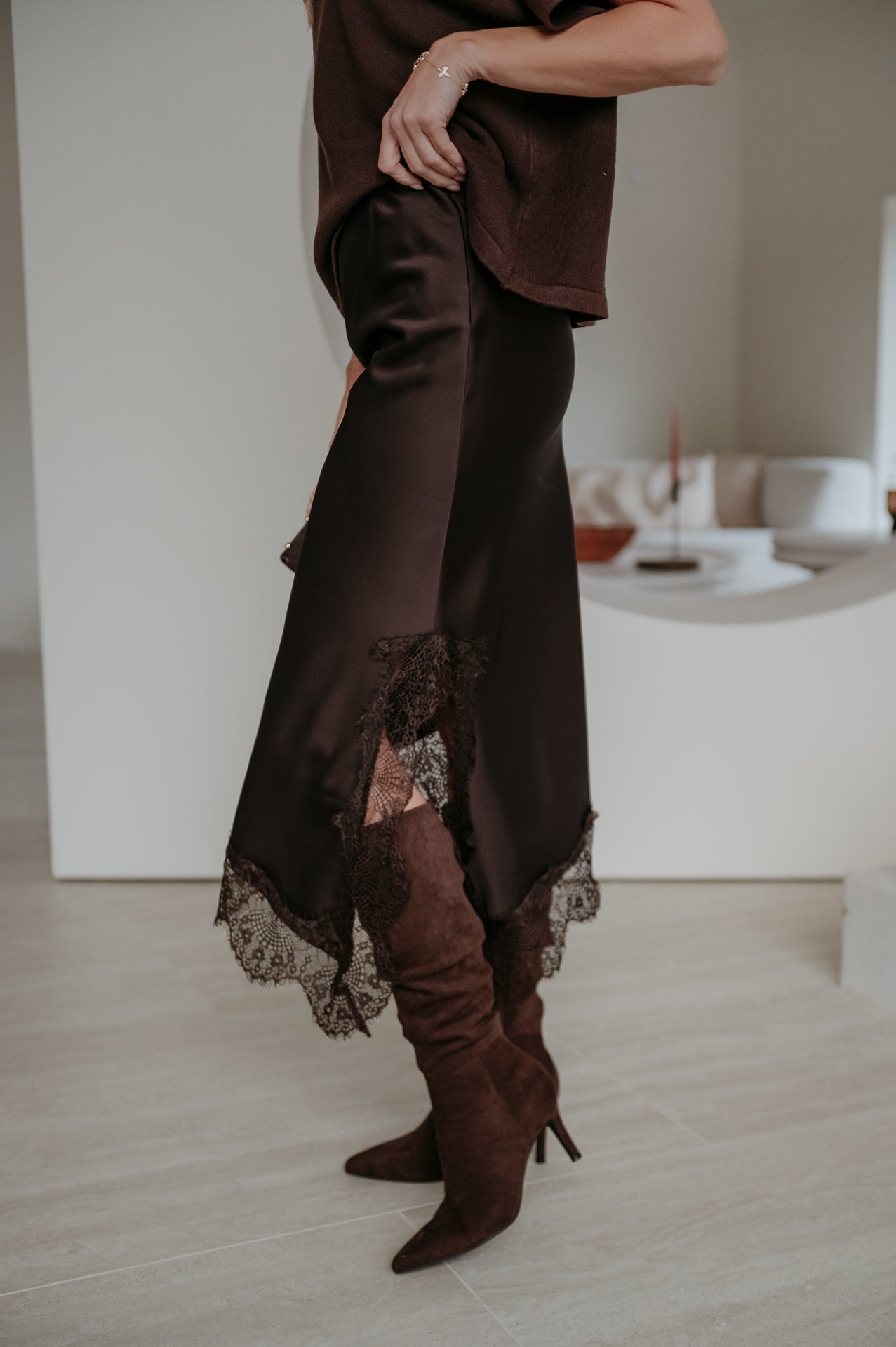 Ledreva skirt I Chocolate Brown - Wild Souls by JV® - Skirts