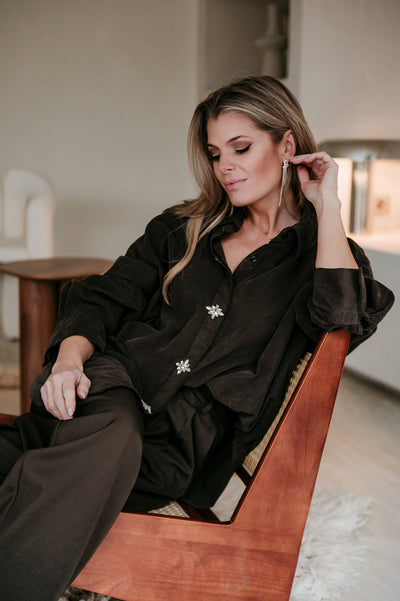 Lieva shirt I Chocolate Brown - Wild Souls by JV® - Shirts