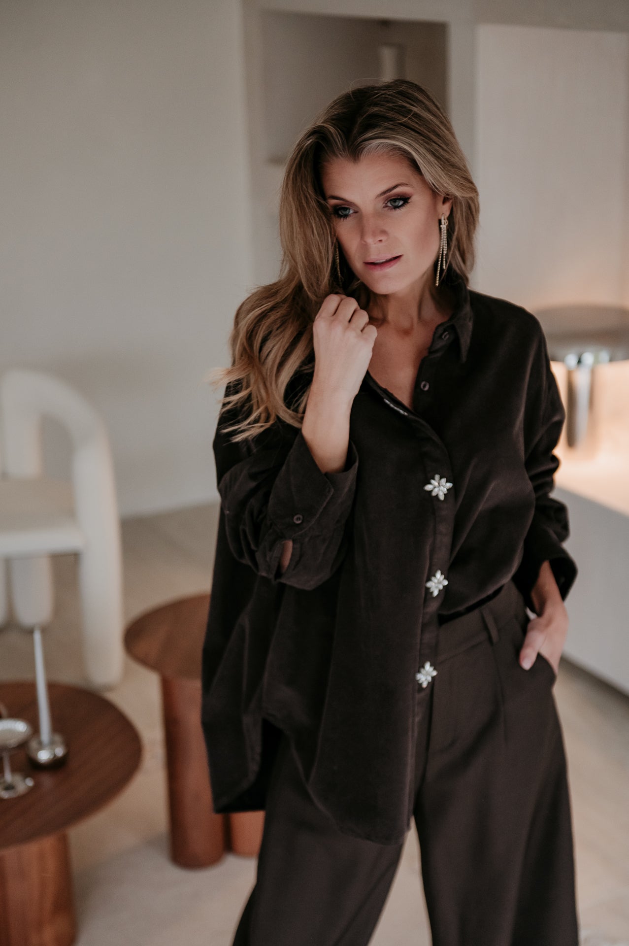 Lieva shirt I Chocolate Brown - Wild Souls by JV® - Shirts