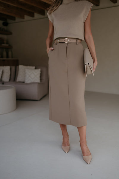 Malvagio skirt I Taupe - Wild Souls by JV® - Skirts