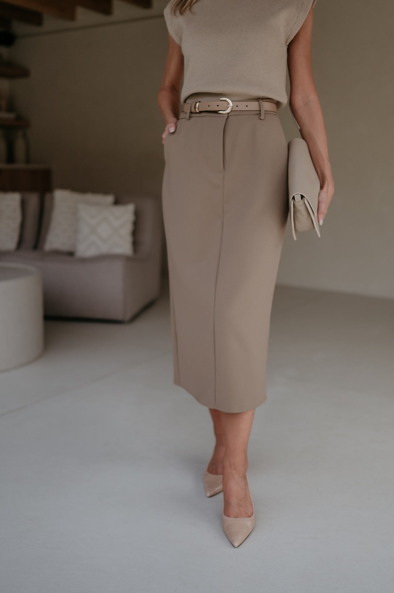 Malvagio skirt I Taupe - Wild Souls by JV® - Skirts