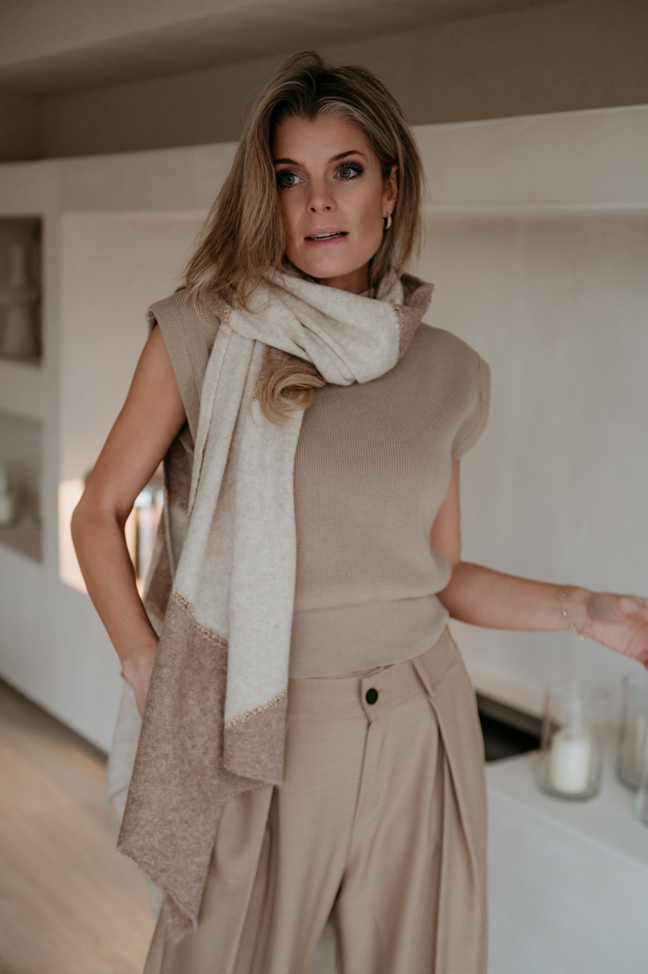 Monde scarf I Beige - Wild Souls by JV® - Scarfs