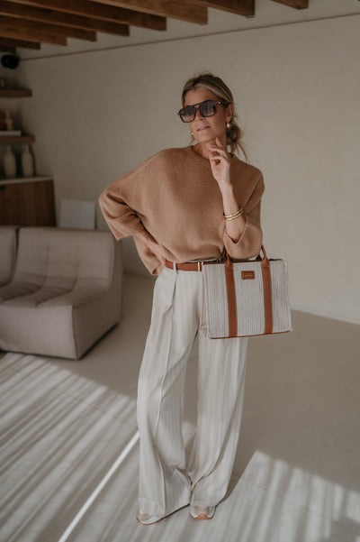 Mostri trousers I Striped Beige - Wild Souls by JV® - Trousers