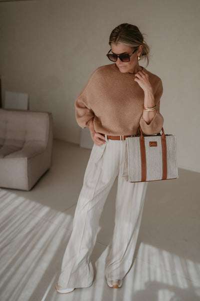 Mostri trousers I Striped Beige - Wild Souls by JV® - Trousers