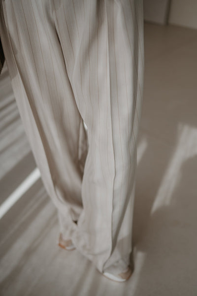 Mostri trousers I Striped Beige - Wild Souls by JV® - Trousers