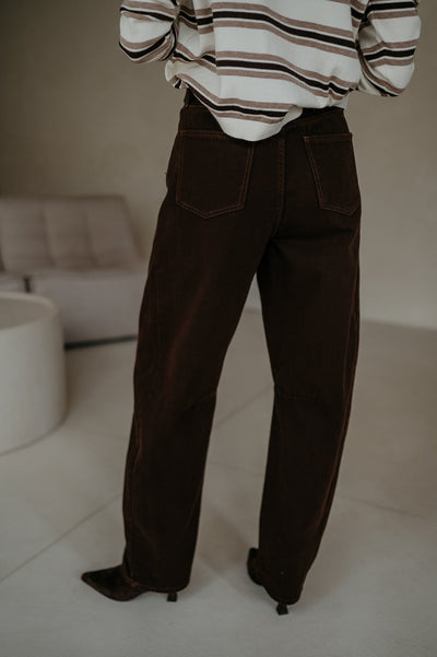 Mugghi Barrel jeans I Chocolate Brown - Wild Souls by JV® - Earrings