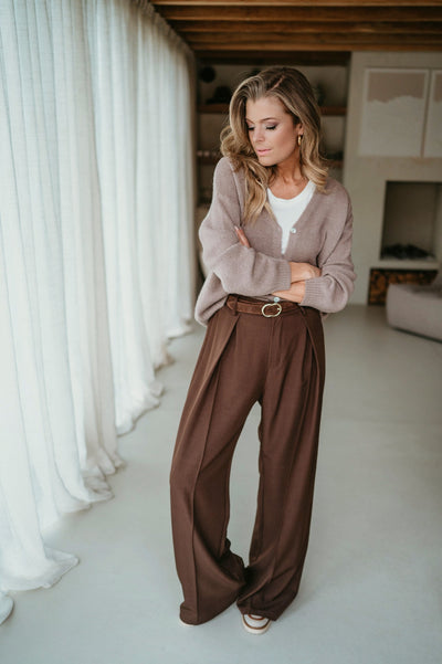 Muovi cardigan I Taupe - Wild Souls by JV® - Cardigans