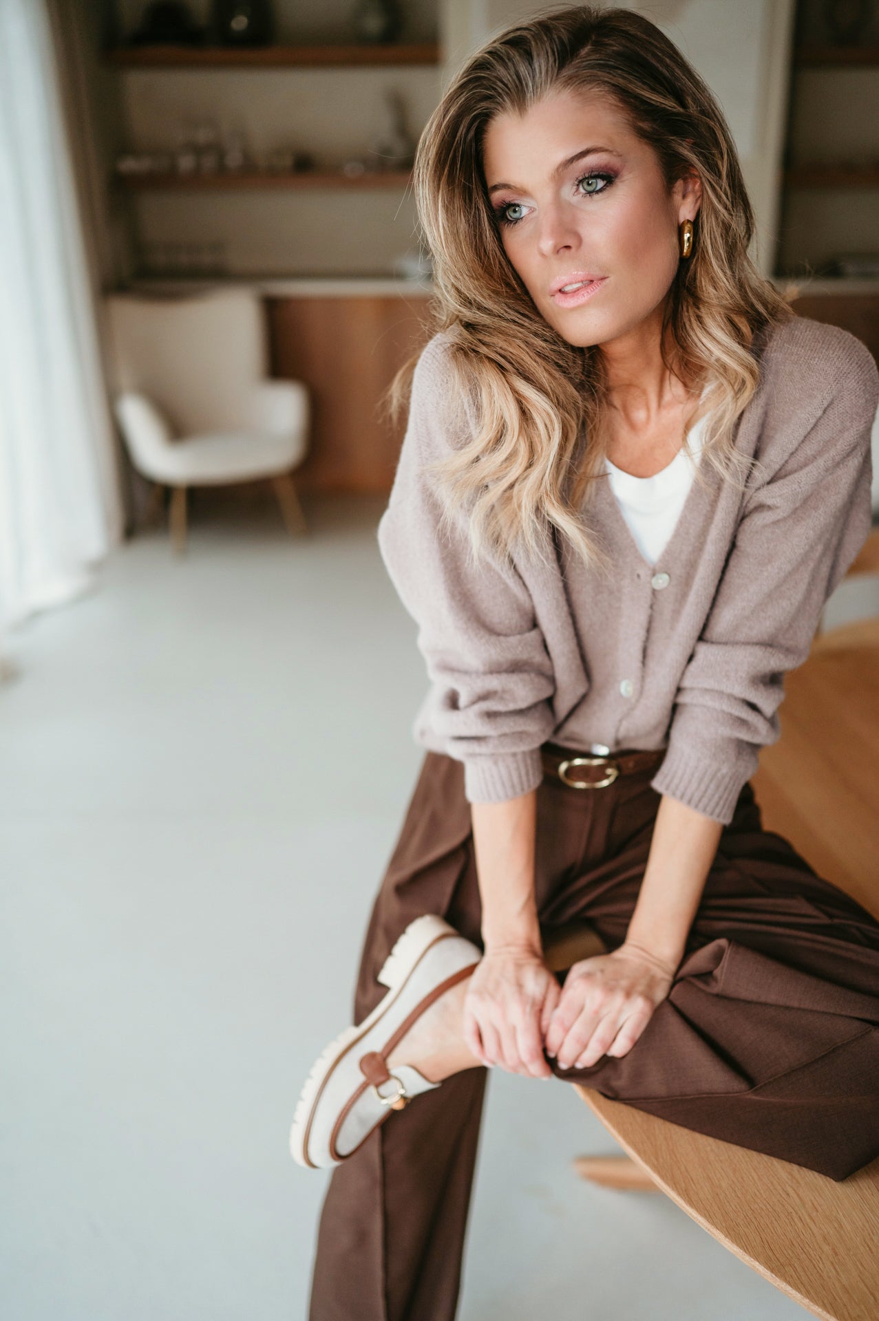 Muovi cardigan I Taupe - Wild Souls by JV® - Cardigans