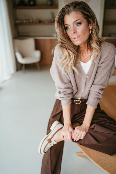 Muovi cardigan I Taupe - Wild Souls by JV® - Cardigans