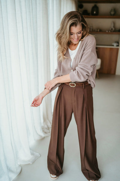 Muovi cardigan I Taupe - Wild Souls by JV® - Cardigans