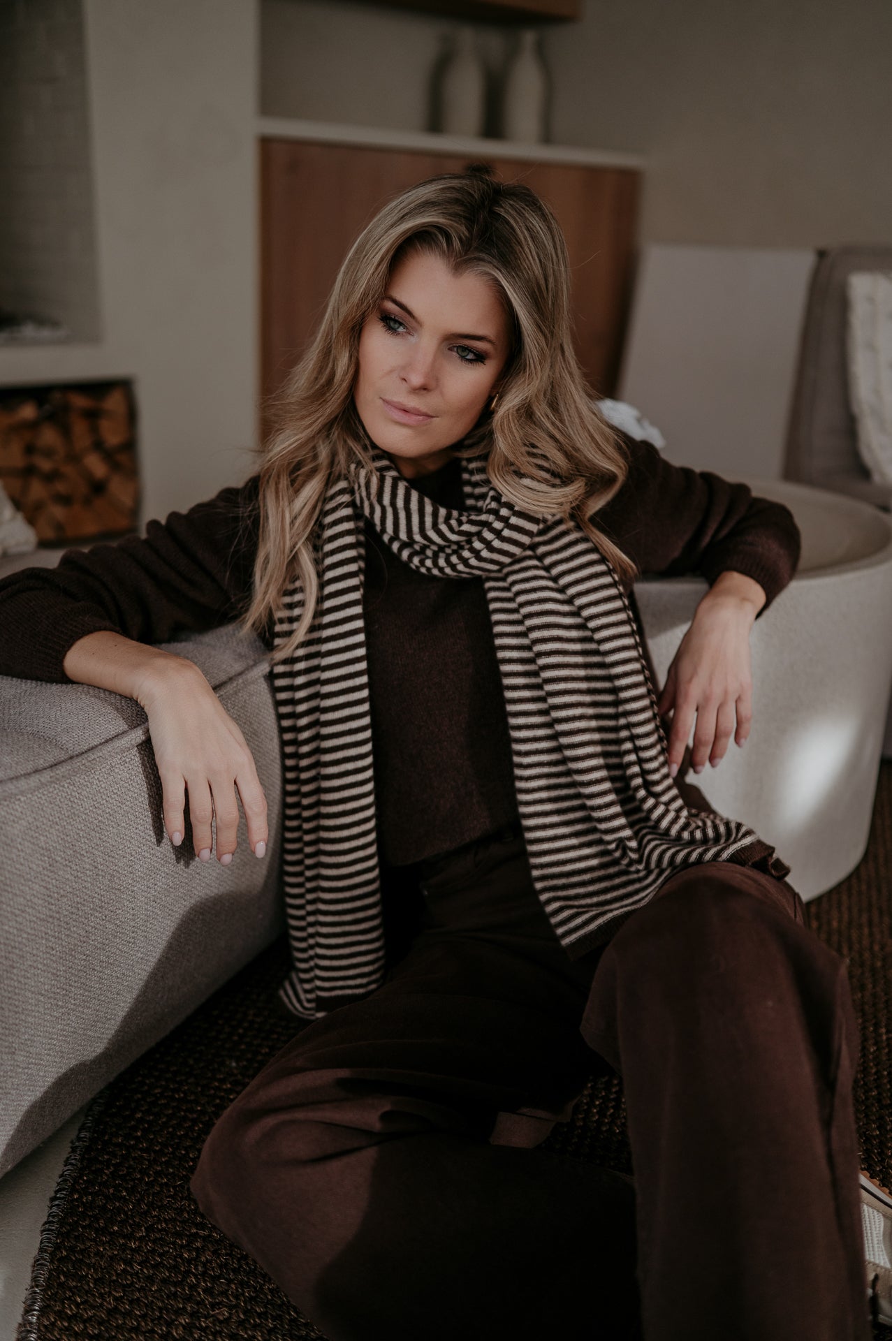 Nedio scarf I Brown & Beige - Wild Souls by JV® - Scarfs