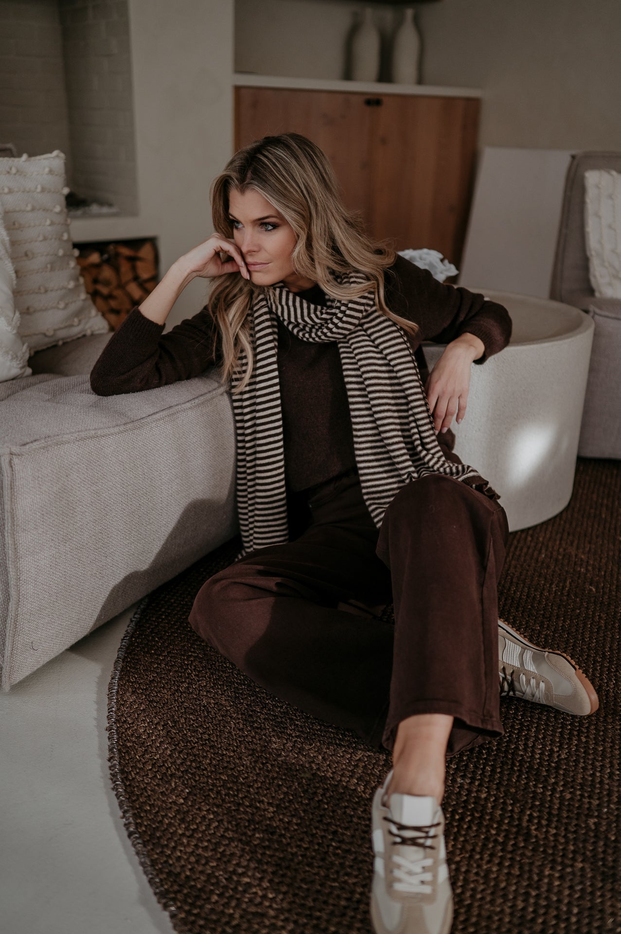 Nedio scarf I Brown & Beige - Wild Souls by JV® - Scarfs