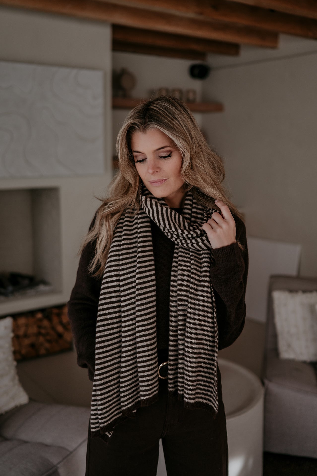 Nedio scarf I Brown & Beige - Wild Souls by JV® - Scarfs