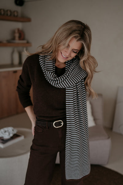 Nedio scarf I Brown & Blue - Wild Souls by JV® - Scarfs