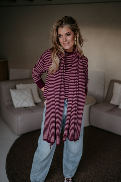 Nedio scarf I Burgundy & Rose - Wild Souls by JV® - Scarfs