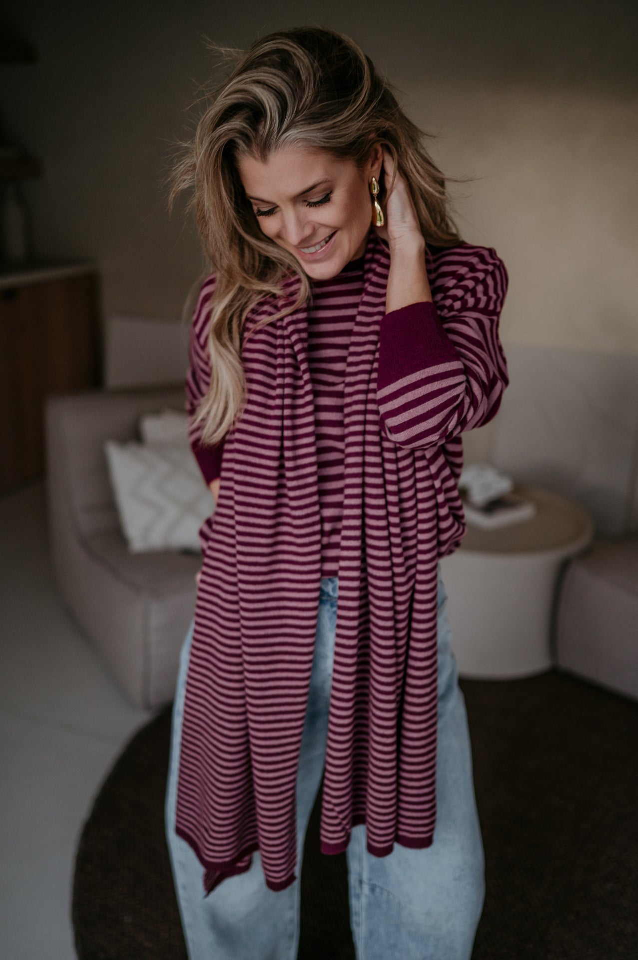 Nedio scarf I Burgundy & Rose - Wild Souls by JV® - Scarfs