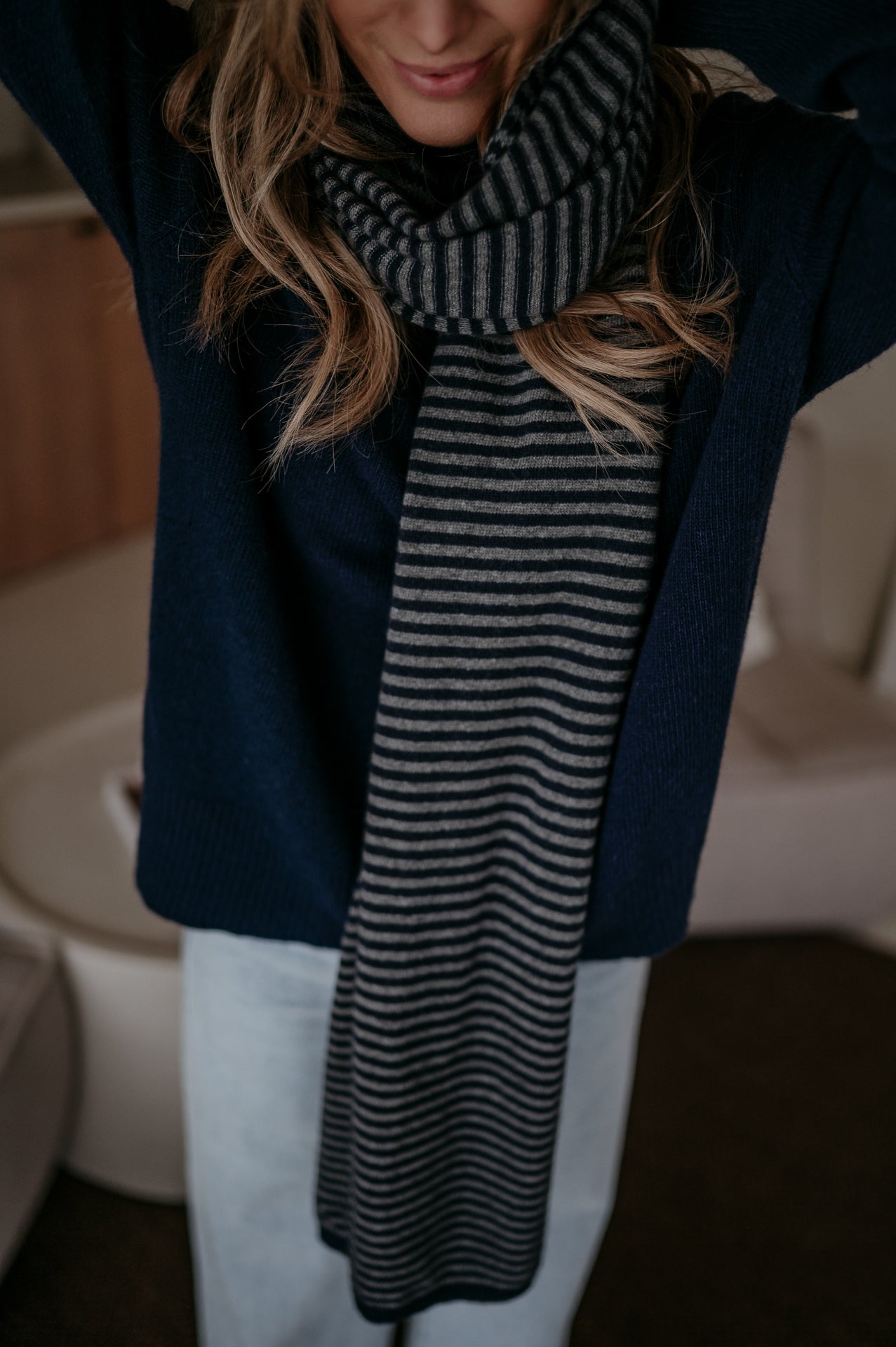 Nedio scarf I Navy & Grey - Wild Souls by JV® - Scarfs