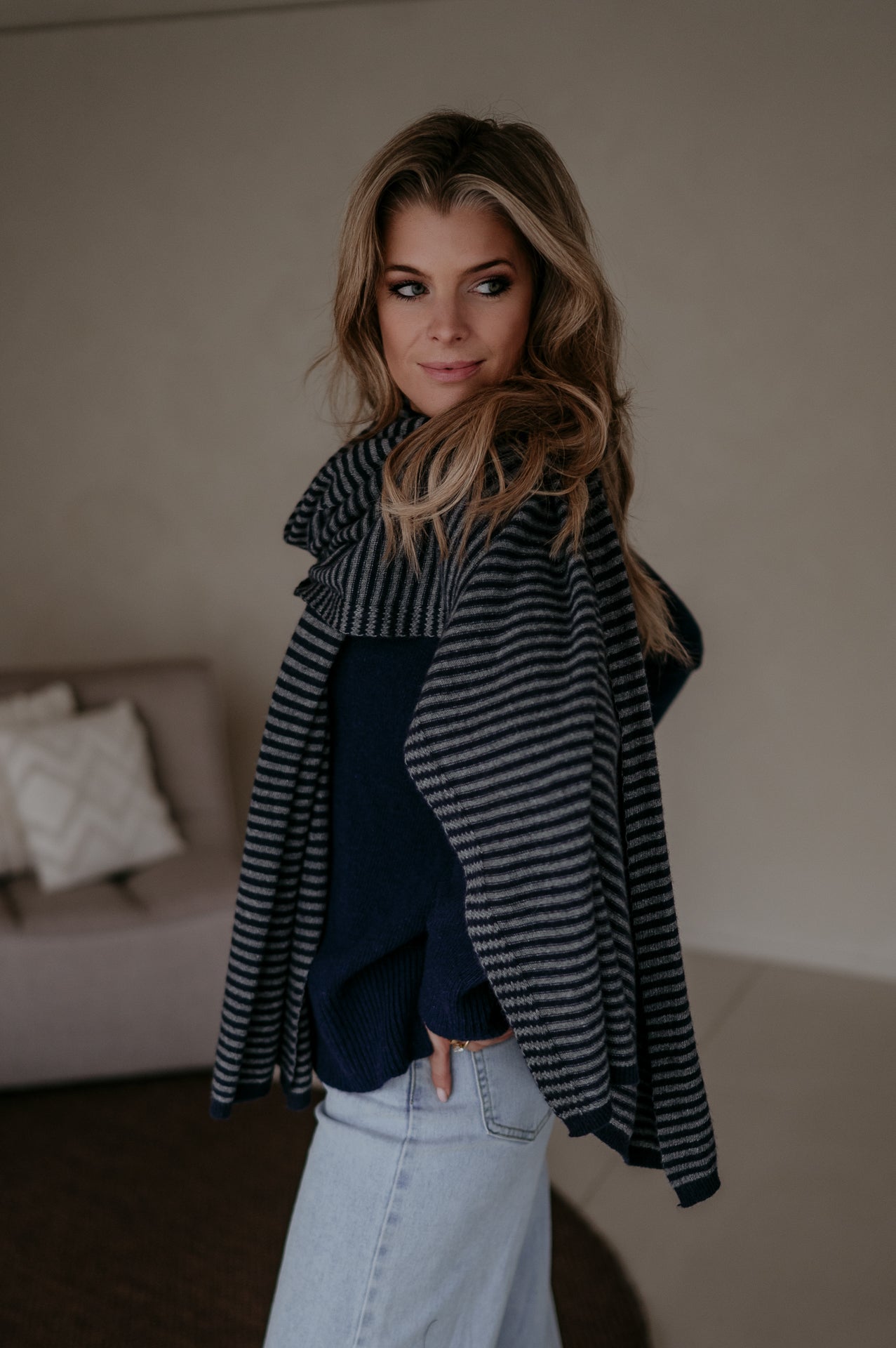 Nedio scarf I Navy & Grey - Wild Souls by JV® - Scarfs