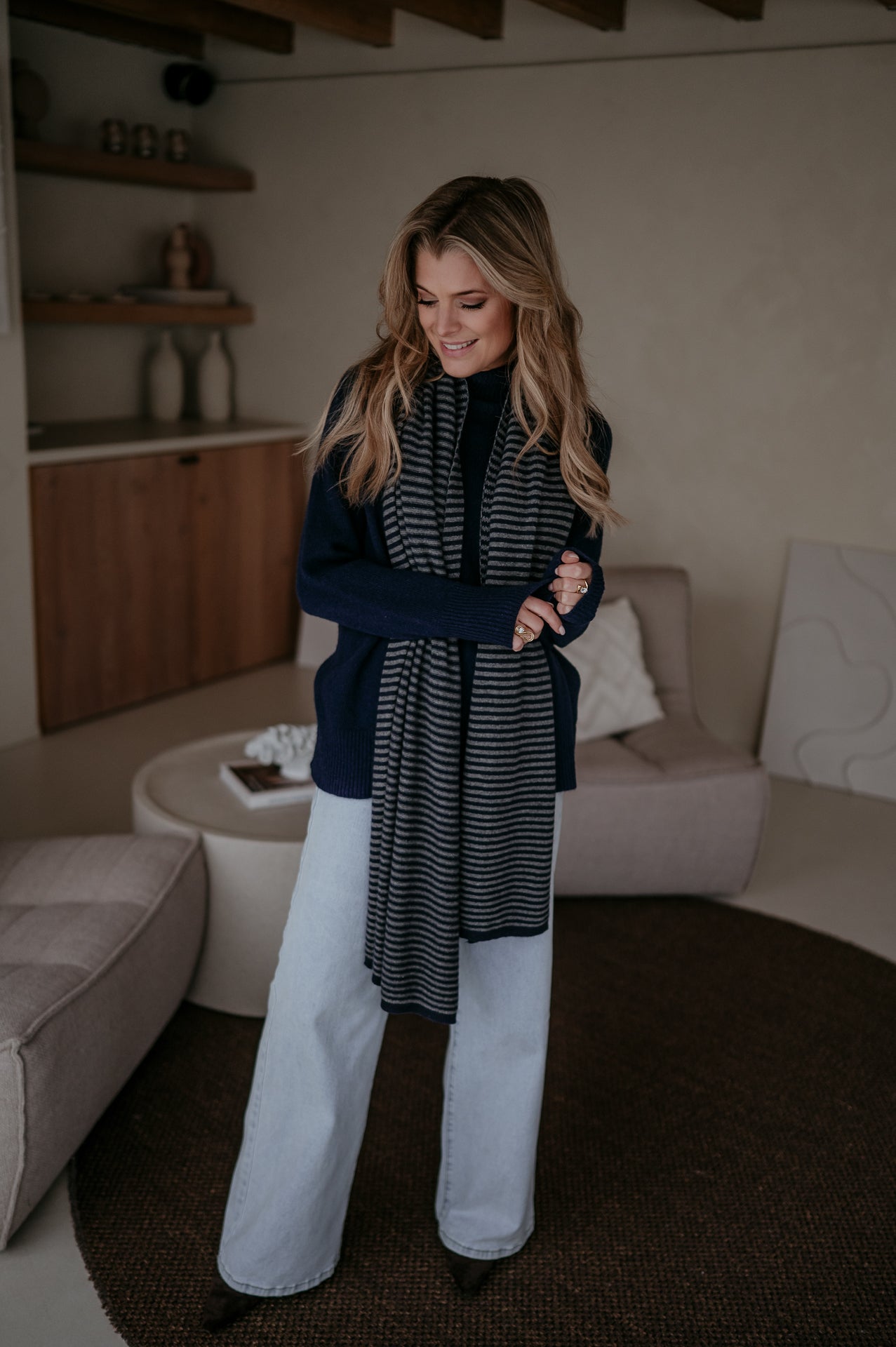 Nedio scarf I Navy & Grey - Wild Souls by JV® - Scarfs