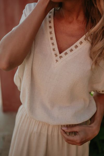 Nocivo blouse I Beige - Wild Souls by JV® - Blouses