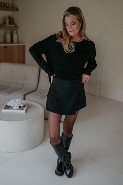 Ondulato skort I Black - Wild Souls by JV® - Skorts