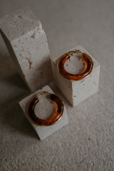 Oscillare earrings I Brown - Wild Souls by JV® - Earrings