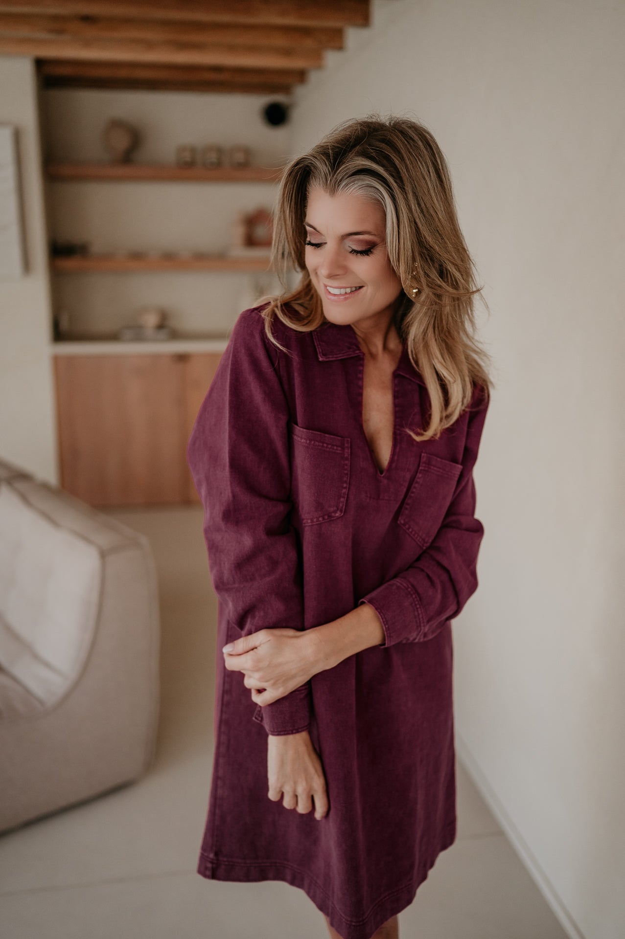 Piagnone dress I Burgundy - Wild Souls by JV® - Dresses